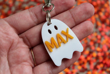 Load image into Gallery viewer, Ghost and Pumpkin Pet Tags
