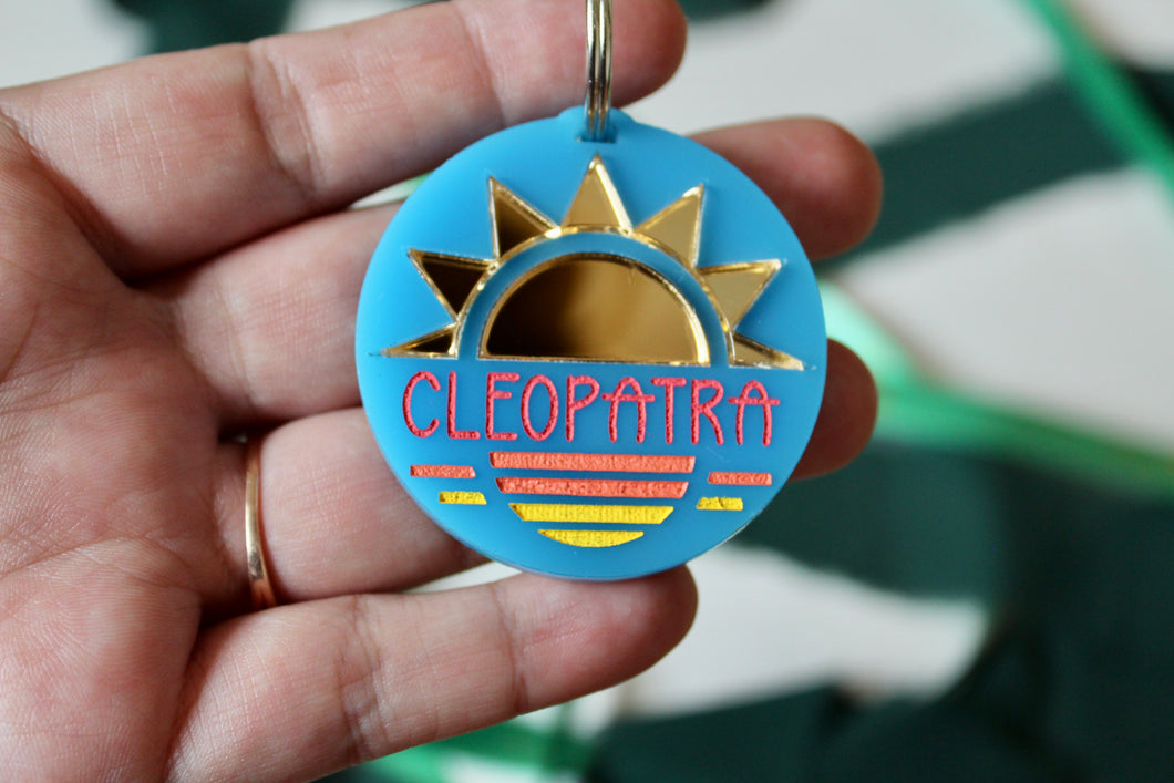 Golden Sun Dog Tag- Cleopatra Collection