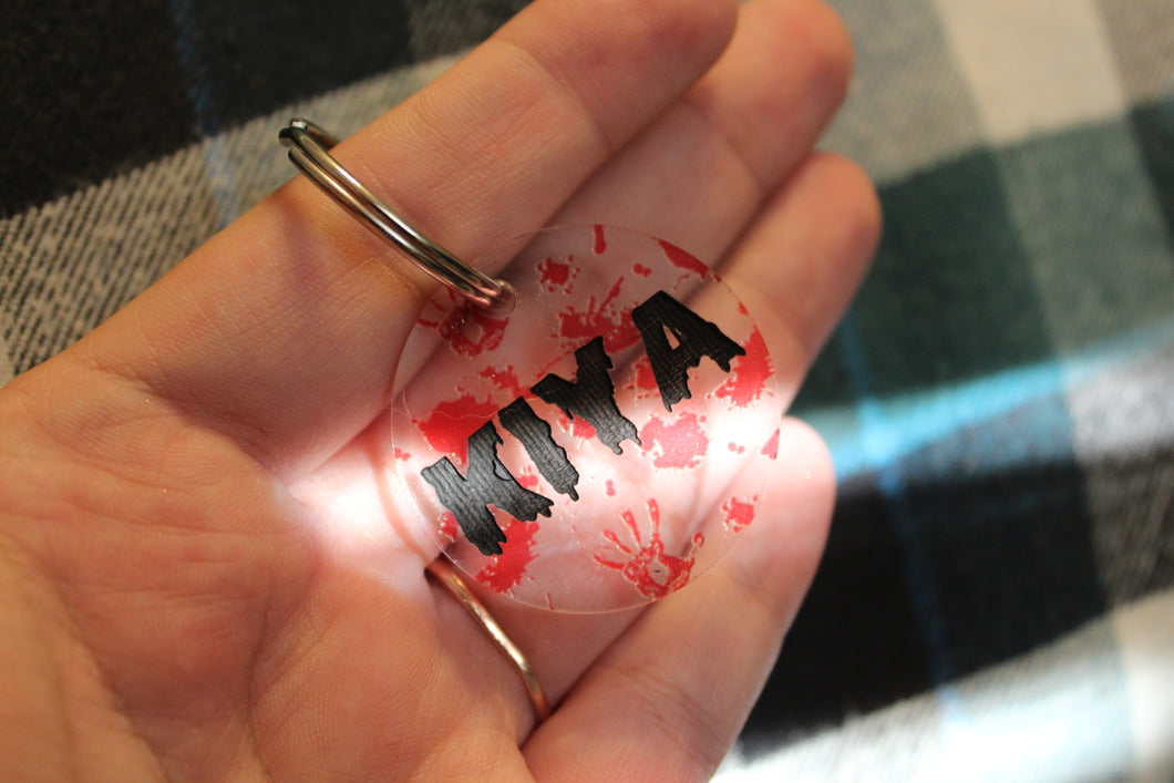 Blood Spatter Dog Tags